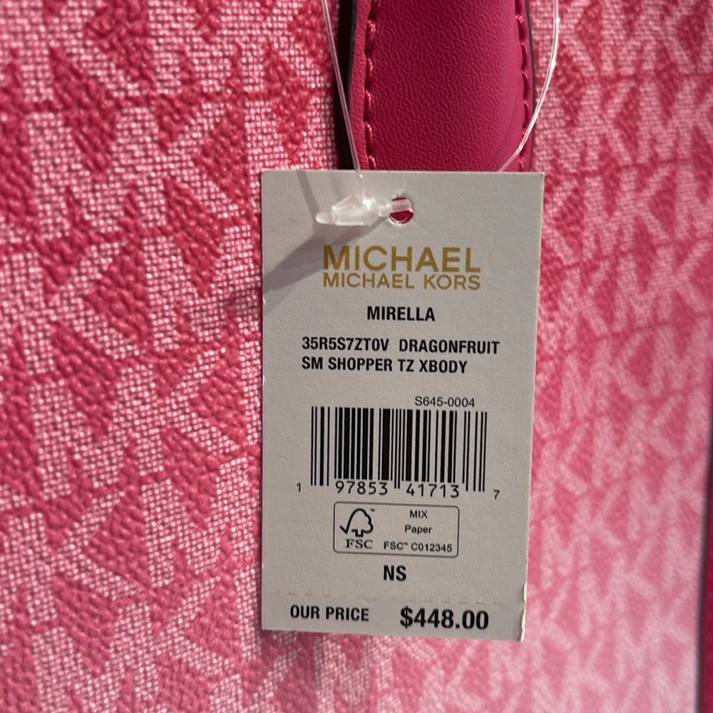 Michael Kors Mirella Small Ombré Signature Logo Crossbody Satchel Tote Shoulder - Picture 15 of 15